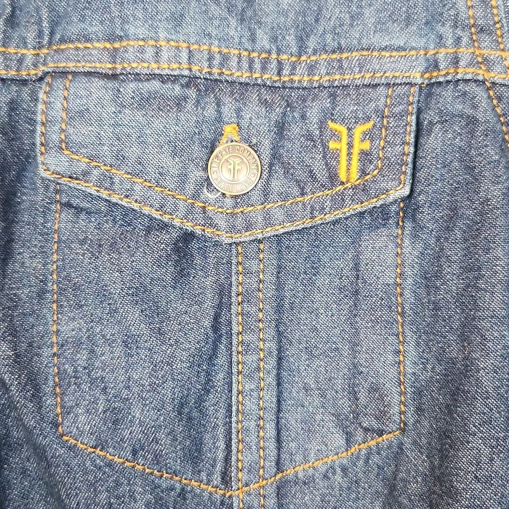 Frye Button-Up Denim Mini Dress‎ Size XS - Picture 4 of 12